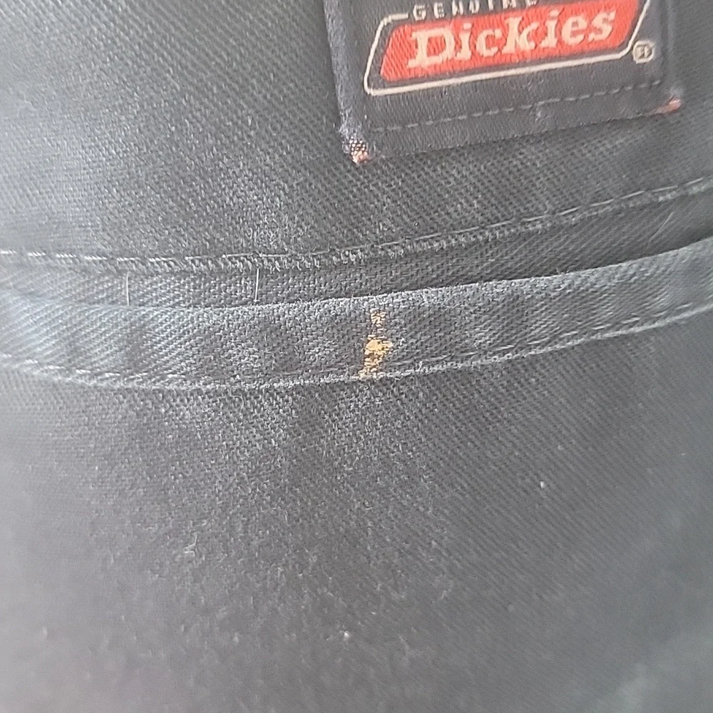 DICKIES Navy Blue Classic Flat Front Reinforced Knee Chino Workwear Casual Pants